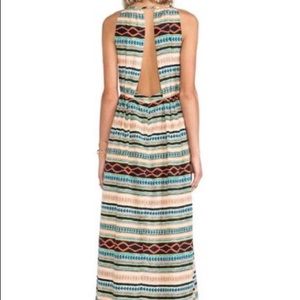 MM Couture Tribal Maxi Dress with Open Back (M)